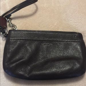 Eggplant coach wristlet